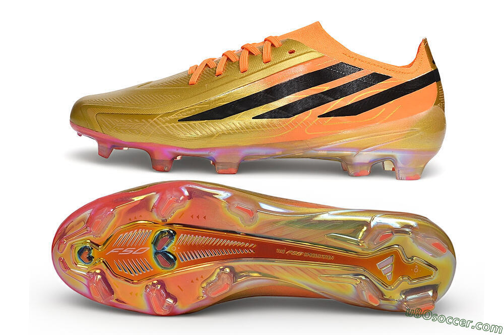 Adidas F50 Hyperfast Elite Laceless FG Firm Ground Soccer Cleats - Gold/Solar Gold/Black 0