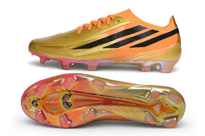 Adidas F50 Hyperfast Elite Laceless FG Firm Ground Soccer Cleats - Gold/Solar Gold/Black