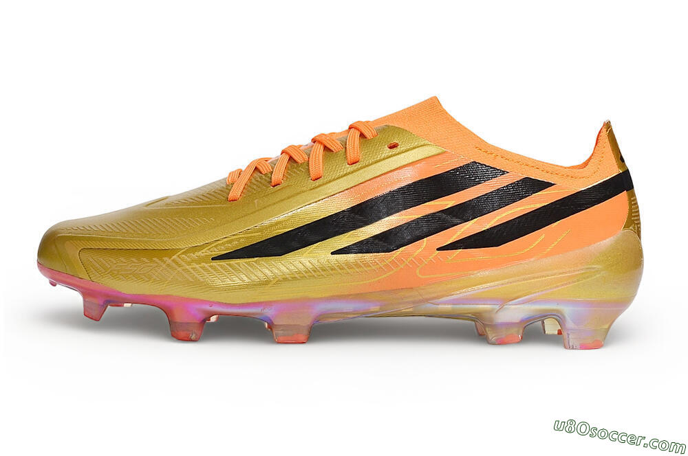 Adidas F50 Hyperfast Elite Laceless FG Firm Ground Soccer Cleats - Gold/Solar Gold/Black 2
