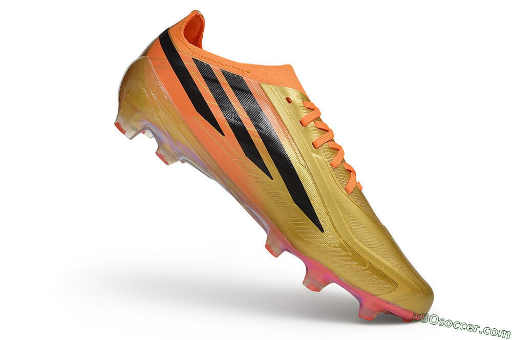 Adidas F50 Hyperfast Elite Laceless FG Firm Ground Soccer Cleats - Gold/Solar Gold/Black 4