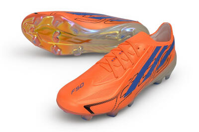 Adidas F50 Hyperfast Elite Laceless FG Firm Ground Soccer Cleats - Orange/Solar Orange/Lucid Blue