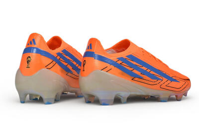 Adidas F50 Hyperfast Elite Laceless FG Firm Ground Soccer Cleats - Orange/Solar Orange/Lucid Blue