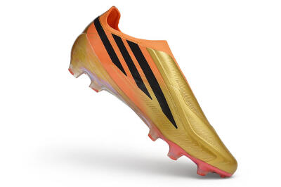 Adidas F50 Hyperfast Elite Laceless FG Firm Ground Soccer Cleats - Gold/Metallic Gold/Solar Orange