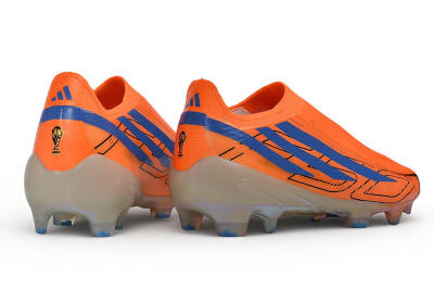 Adidas F50 Hyperfast Elite Laceless FG Firm Ground Soccer Cleats - Orange/Solar Orange/Lucid Blue