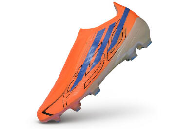 Adidas F50 Hyperfast Elite Laceless FG Firm Ground Soccer Cleats - Orange/Solar Orange/Lucid Blue