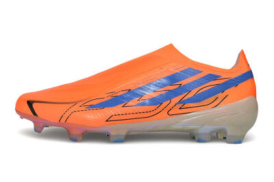 Adidas F50 Hyperfast Elite Laceless FG Firm Ground Soccer Cleats - Orange/Solar Orange/Lucid Blue
