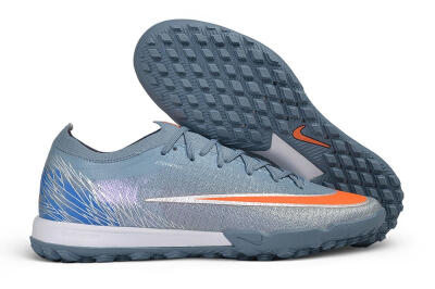 Nike Air Zoom Mercurial Vapor 17 Elite TF Artificial Turf Soccer Shoes - Grey/Cool Grey/Total Orange
