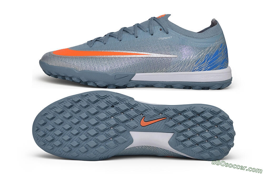 Nike Air Zoom Mercurial Vapor 17 Elite TF Artificial Turf Soccer Shoes - Grey/Cool Grey/Total Orange 0