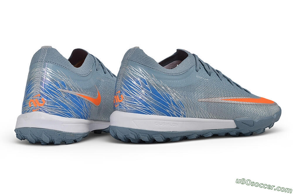 Nike Air Zoom Mercurial Vapor 17 Elite TF Artificial Turf Soccer Shoes - Grey/Cool Grey/Total Orange 6