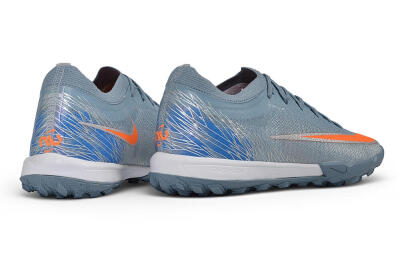 Nike Air Zoom Mercurial Vapor 17 Elite TF Artificial Turf Soccer Shoes - Grey/Cool Grey/Total Orange