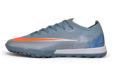 Nike Air Zoom Mercurial Vapor 17 Elite TF Artificial Turf Soccer Shoes - Grey/Cool Grey/Total Orange
