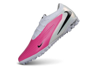 Nike Phantom 6 Elite Low TF Artificial Turf Soccer Shoes - White/Fierce Pink/Summit White
