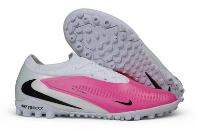 Nike Phantom 6 Elite Low TF Artificial Turf Soccer Shoes - White/Fierce Pink/Summit White