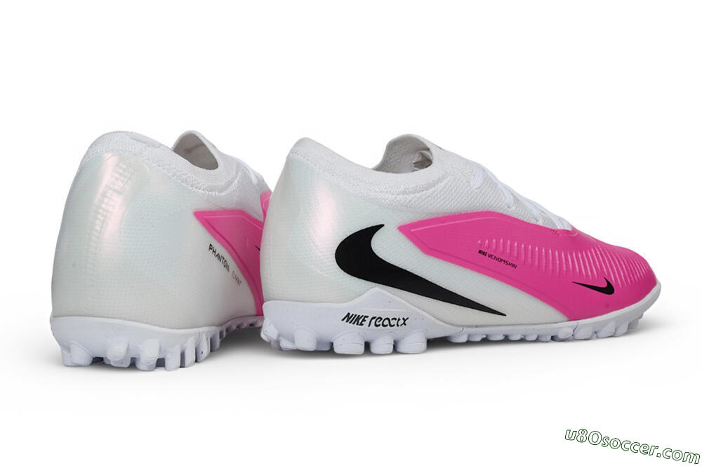 Nike Phantom 6 Elite Low TF Artificial Turf Soccer Shoes - White/Fierce Pink/Summit White 6