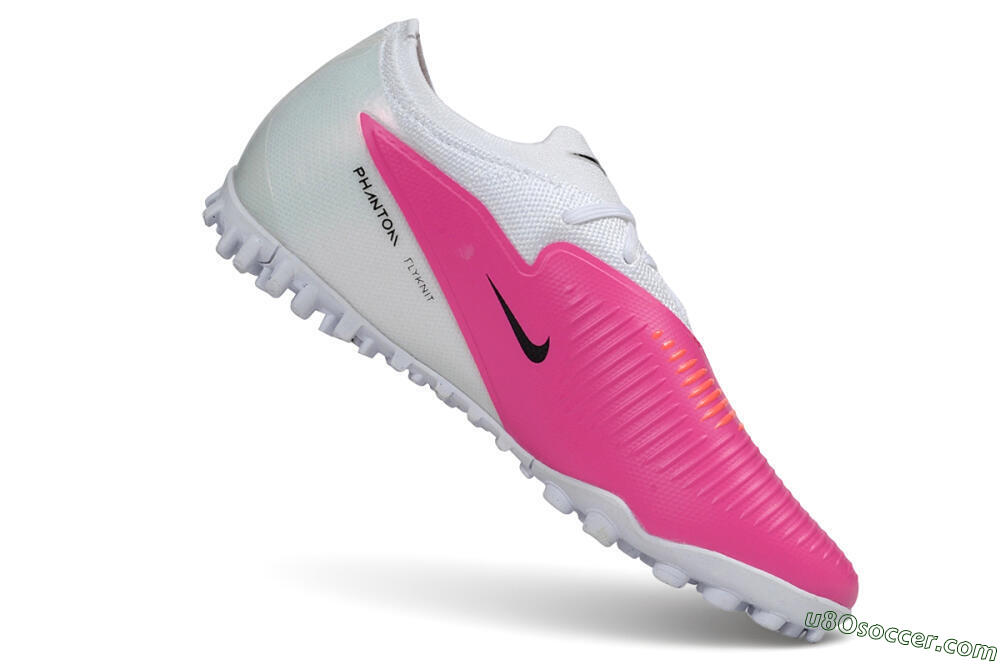 Nike Phantom 6 Elite Low TF Artificial Turf Soccer Shoes - White/Fierce Pink/Summit White 4