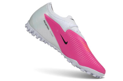 Nike Phantom 6 Elite Low TF Artificial Turf Soccer Shoes - White/Fierce Pink/Summit White