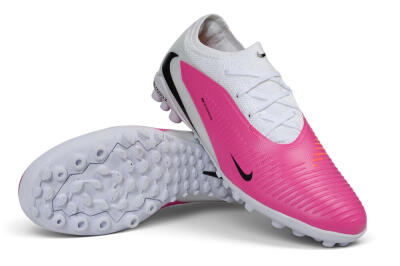 Nike Phantom 6 Elite Low TF Artificial Turf Soccer Shoes - White/Fierce Pink/Summit White