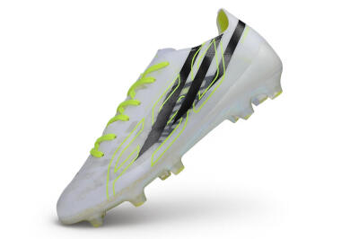 Adidas F50 Hyperfast Evo FG Firm Ground Soccer Cleats - White/White/Volt