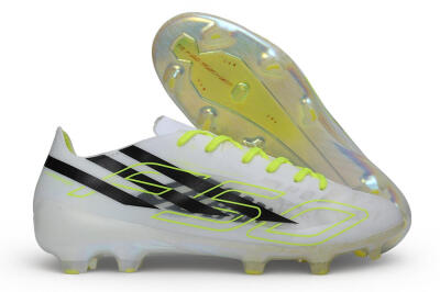 Adidas F50 Hyperfast Evo FG Firm Ground Soccer Cleats - White/White/Volt