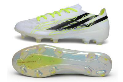 Adidas F50 Hyperfast Evo FG Firm Ground Soccer Cleats - White/White/Volt