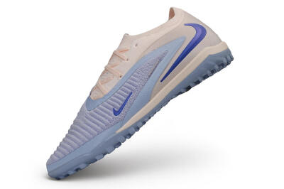 Nike Phantom 6 Elite Low TF Artificial Turf Soccer Shoes - Blue/Barely Grape/Light Peach