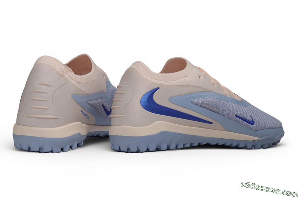Nike Phantom 6 Elite Low TF Artificial Turf Soccer Shoes - Blue/Barely Grape/Light Peach 6