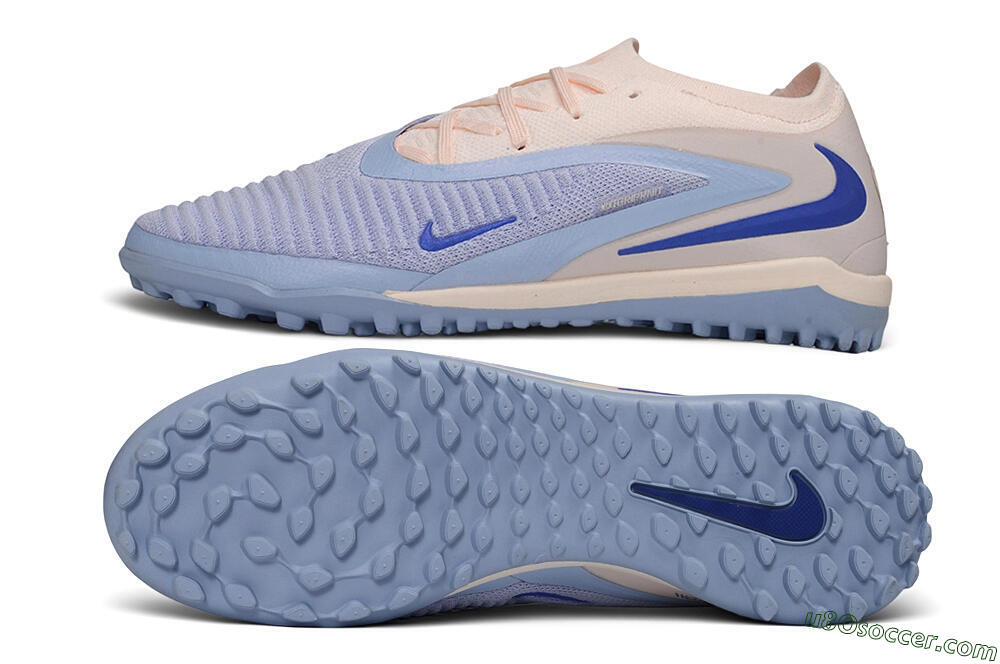 Nike Phantom 6 Elite Low TF Artificial Turf Soccer Shoes - Blue/Barely Grape/Light Peach 0