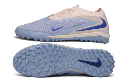 Nike Phantom 6 Elite Low TF Artificial Turf Soccer Shoes - Blue/Barely Grape/Light Peach