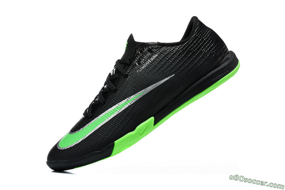 Nike Air Zoom Mercurial Superfly 11 Elite IC Indoor & Futsal Soccer Shoes - Black/Black/Electric Green 8