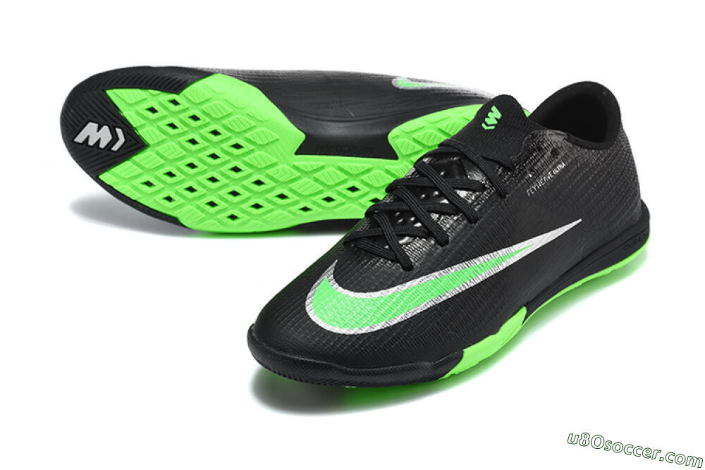 Nike Air Zoom Mercurial Superfly 11 Elite IC Indoor & Futsal Soccer Shoes - Black/Black/Electric Green 3