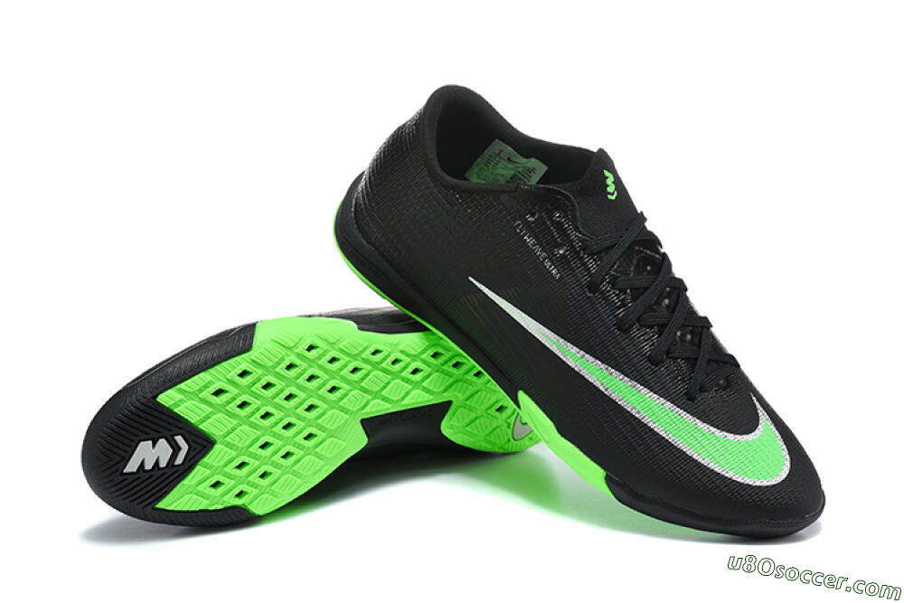 Nike Air Zoom Mercurial Superfly 11 Elite IC Indoor & Futsal Soccer Shoes - Black/Black/Electric Green 4