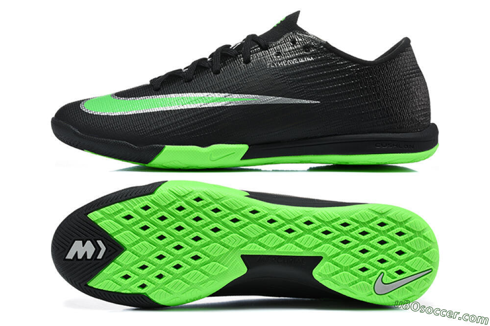 Nike Air Zoom Mercurial Superfly 11 Elite IC Indoor & Futsal Soccer Shoes - Black/Black/Electric Green 0
