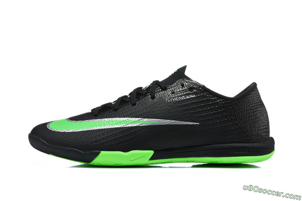 Nike Air Zoom Mercurial Superfly 11 Elite IC Indoor & Futsal Soccer Shoes - Black/Black/Electric Green 2