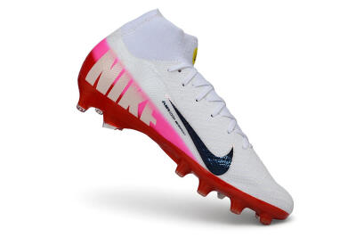 Nike Air Zoom Mercurial Superfly 10 Elite AG Artificial Grass Soccer Cleats - White/Hyper Pink/Total Orange