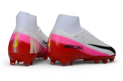 Nike Air Zoom Mercurial Superfly 10 Elite AG Artificial Grass Soccer Cleats - White/Hyper Pink/Total Orange