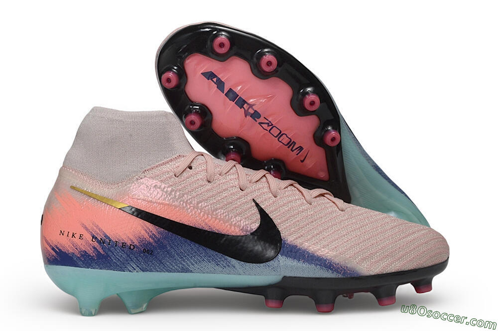 Nike Air Zoom Mercurial Superfly 10 Elite AG Artificial Grass Soccer Cleats - Pink/Sunset Peach/Arctic Teal 1