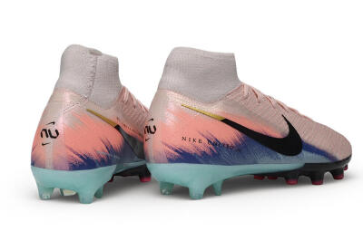Nike Air Zoom Mercurial Superfly 10 Elite AG Artificial Grass Soccer Cleats - Pink/Sunset Peach/Arctic Teal