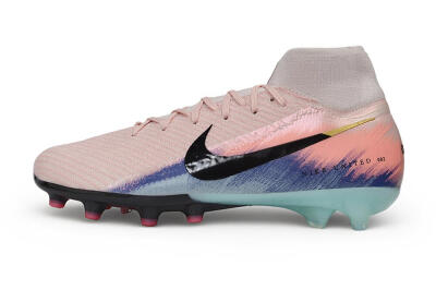 Nike Air Zoom Mercurial Superfly 10 Elite AG Artificial Grass Soccer Cleats - Pink/Sunset Peach/Arctic Teal
