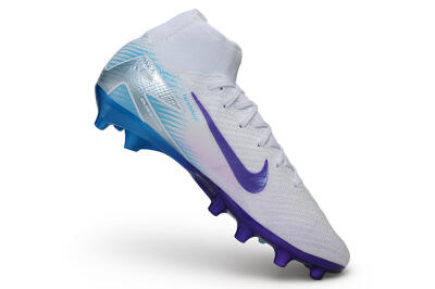 Nike Air Zoom Mercurial Superfly 10 Elite AG Artificial Grass Soccer Cleats - White/Brilliant White/Psychic Purple