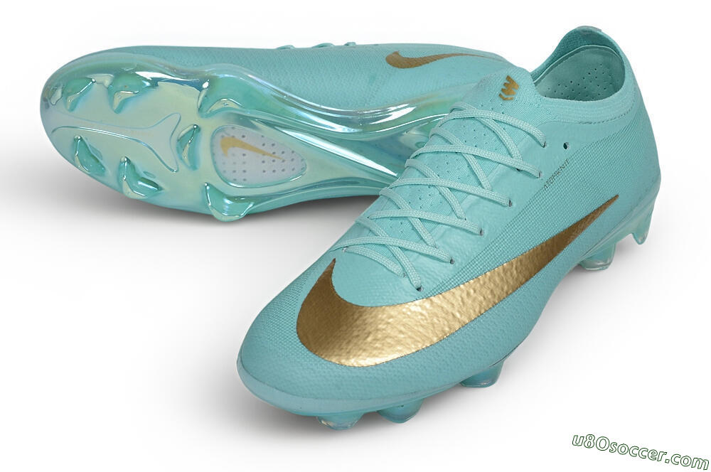 Nike Air Zoom Mercurial Vapor 17 Elite FG Firm Ground Soccer Cleats - Turquoise/Tropical Teal/Metallic Gold 3