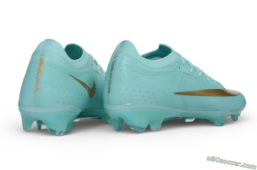 Nike Air Zoom Mercurial Vapor 17 Elite FG Firm Ground Soccer Cleats - Turquoise/Tropical Teal/Metallic Gold 6