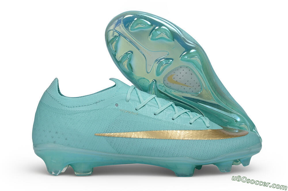 Nike Air Zoom Mercurial Vapor 17 Elite FG Firm Ground Soccer Cleats - Turquoise/Tropical Teal/Metallic Gold 1