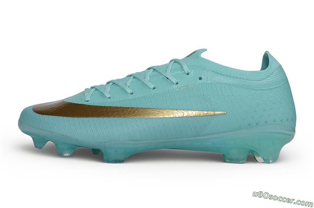 Nike Air Zoom Mercurial Vapor 17 Elite FG Firm Ground Soccer Cleats - Turquoise/Tropical Teal/Metallic Gold 2