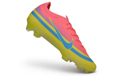 Nike Air Zoom Mercurial Vapor 17 Elite FG Firm Ground Soccer Cleats - Yellow/Sunset Pink/Electric Blue