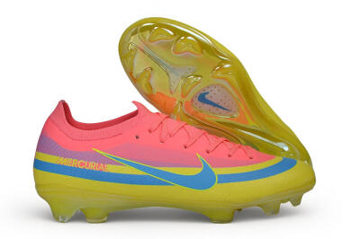 Nike Air Zoom Mercurial Vapor 17 Elite FG Firm Ground Soccer Cleats - Yellow/Sunset Pink/Electric Blue