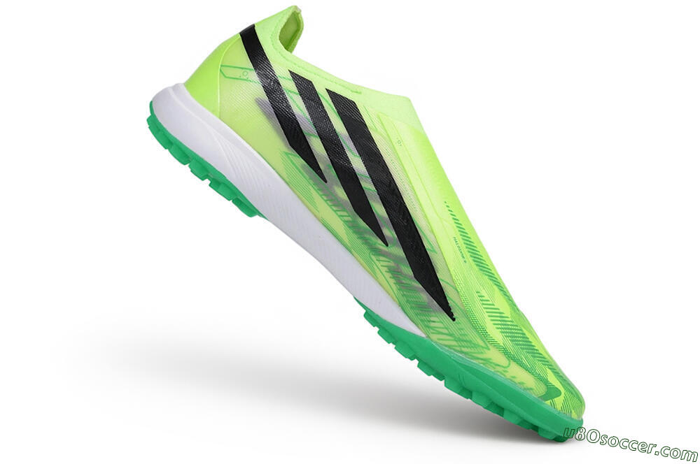 Adidas F50 Hyperfast Elite Laceless TF Artificial Turf Soccer Shoes - Green/Solar Green/Core Black 4