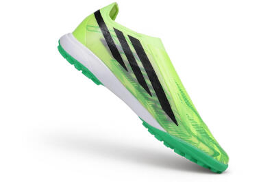 Adidas F50 Hyperfast Elite Laceless TF Artificial Turf Soccer Shoes - Green/Solar Green/Core Black