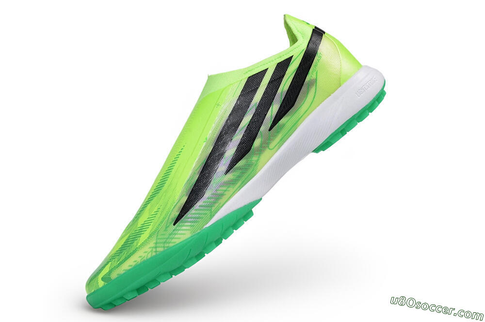 Adidas F50 Hyperfast Elite Laceless TF Artificial Turf Soccer Shoes - Green/Solar Green/Core Black 5