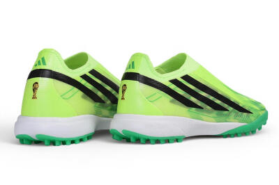 Adidas F50 Hyperfast Elite Laceless TF Artificial Turf Soccer Shoes - Green/Solar Green/Core Black