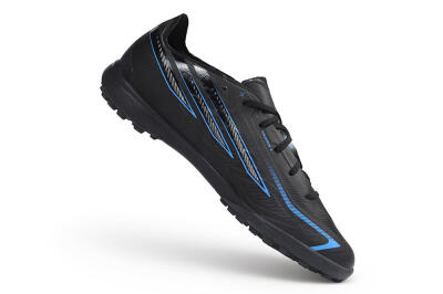 Adidas F50 Hyperfast League TF Artificial Turf Soccer Shoes - Black/Core Black/Lucid Blue